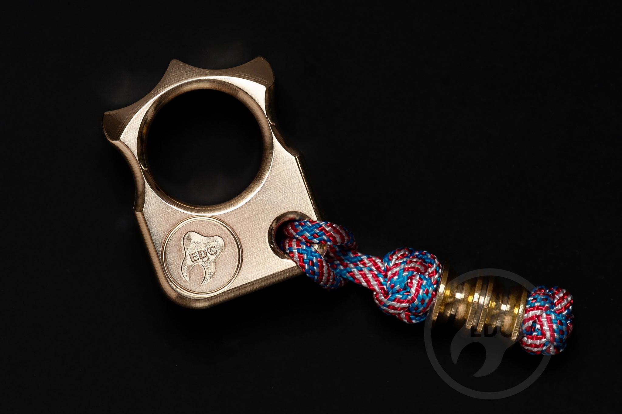 Pocket Art Minimalist Gear | S03 Polished Brass & Lanyard Bead