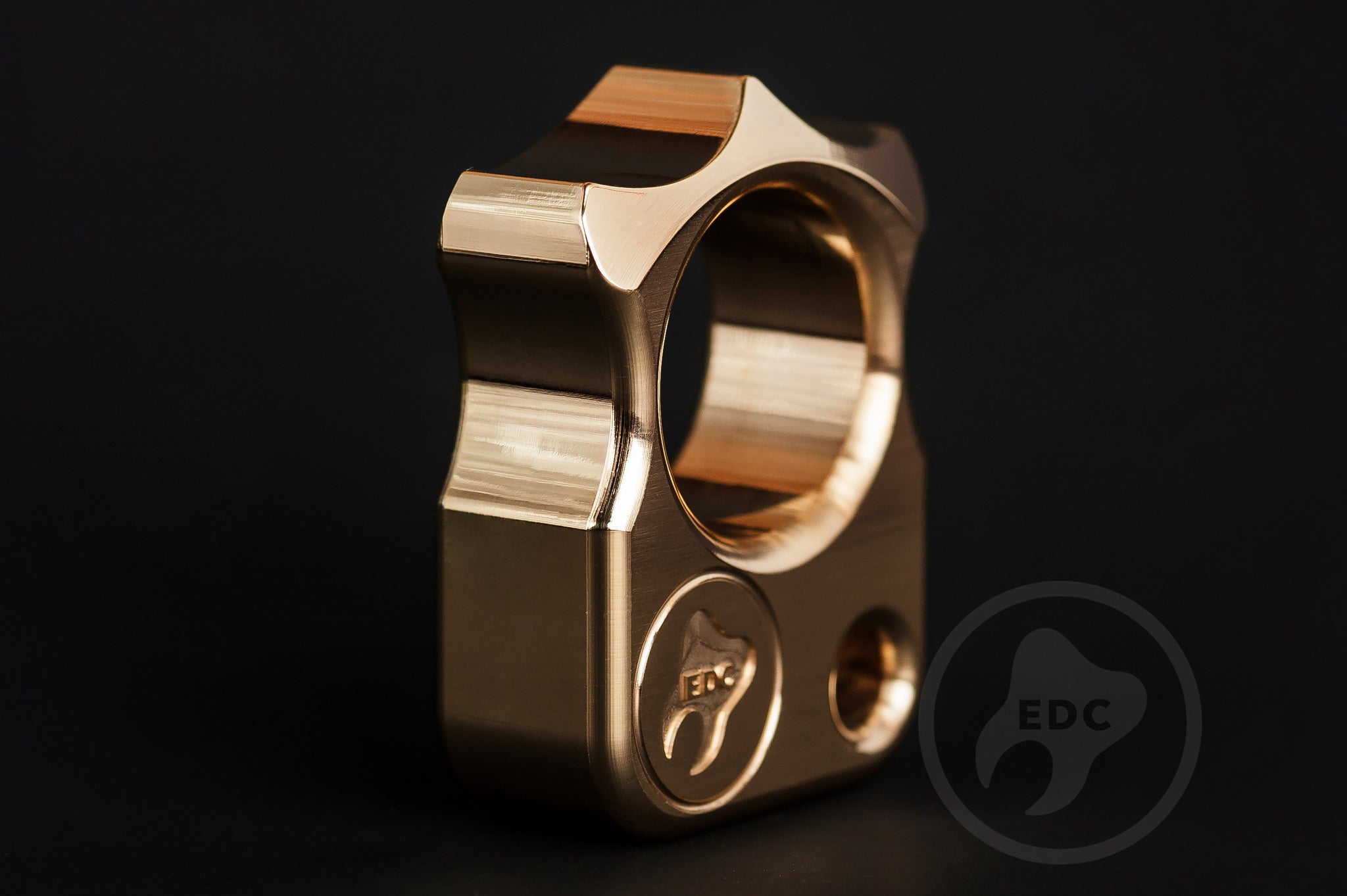 Pocket Art Minimalist Gear | S03 Polished Brass & Lanyard Bead