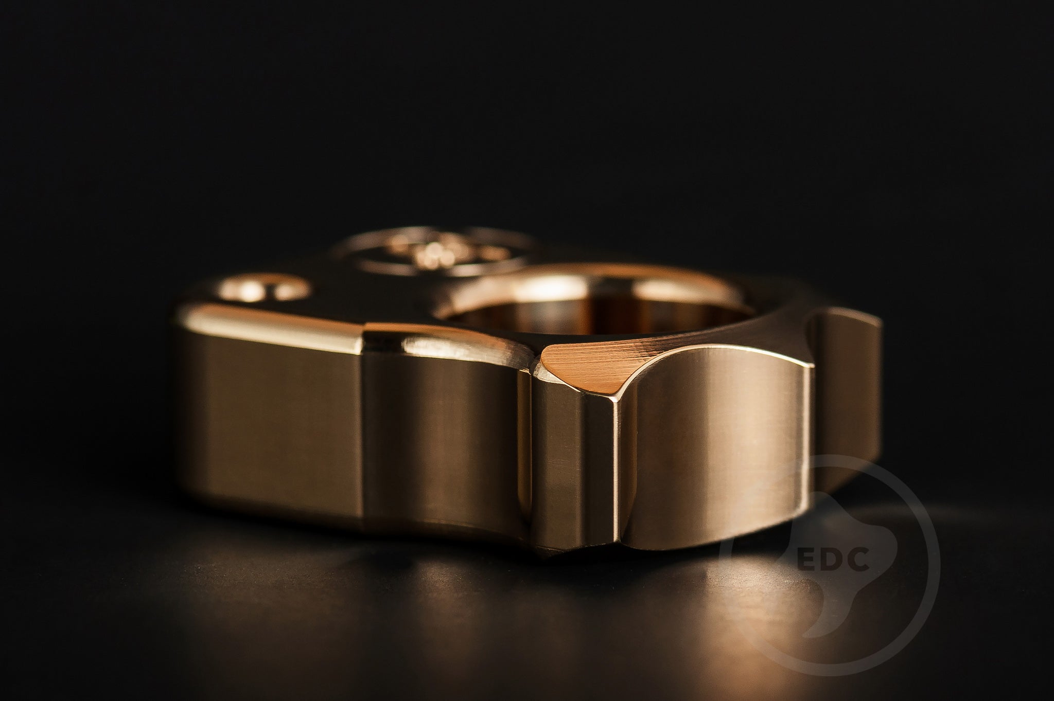 Pocket Art Minimalist Gear | S03 Polished Brass & Lanyard Bead