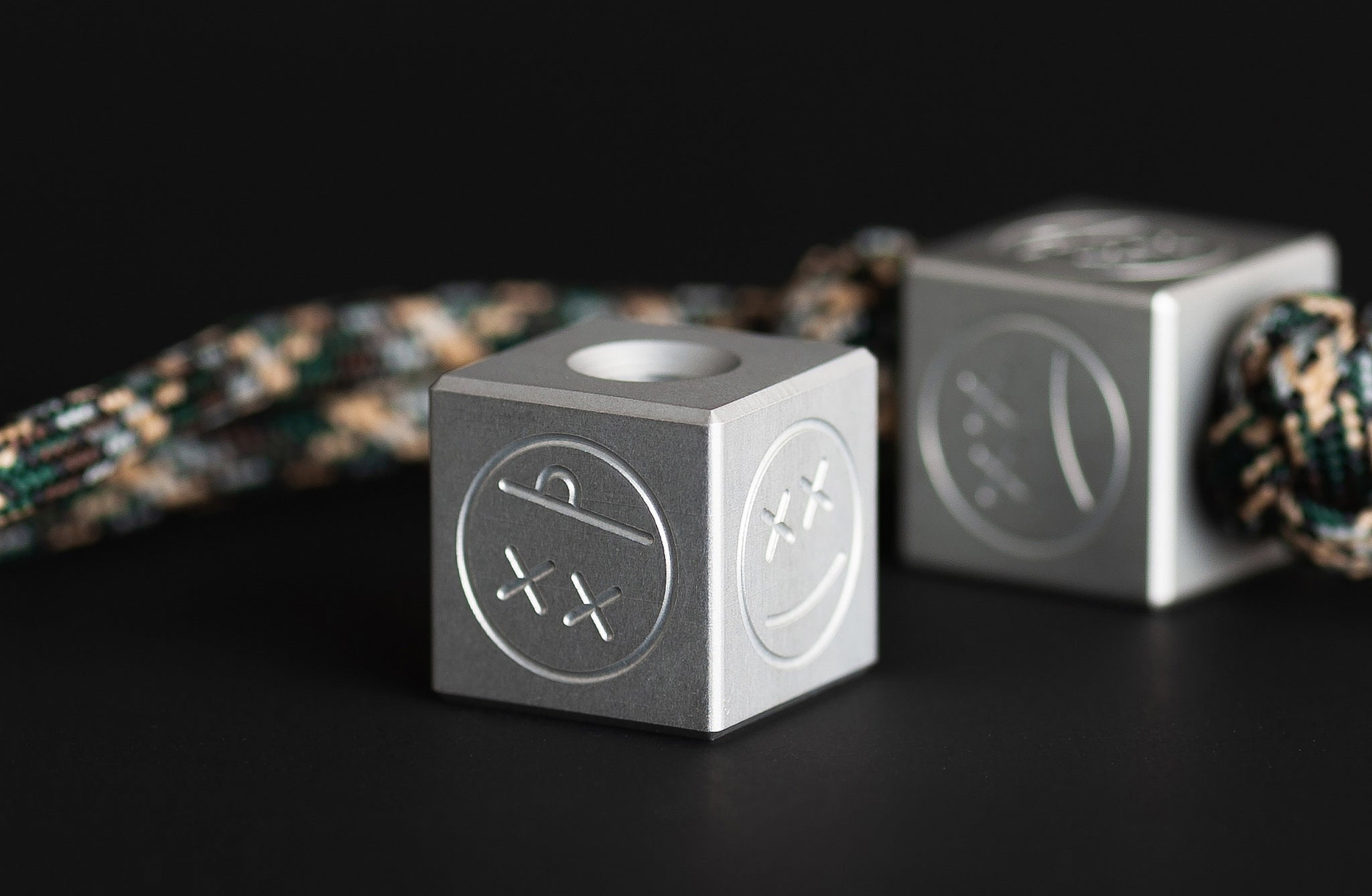 Pocket Art Daily Carry Tool S03 Sad Face Stamp | Grey Anodized