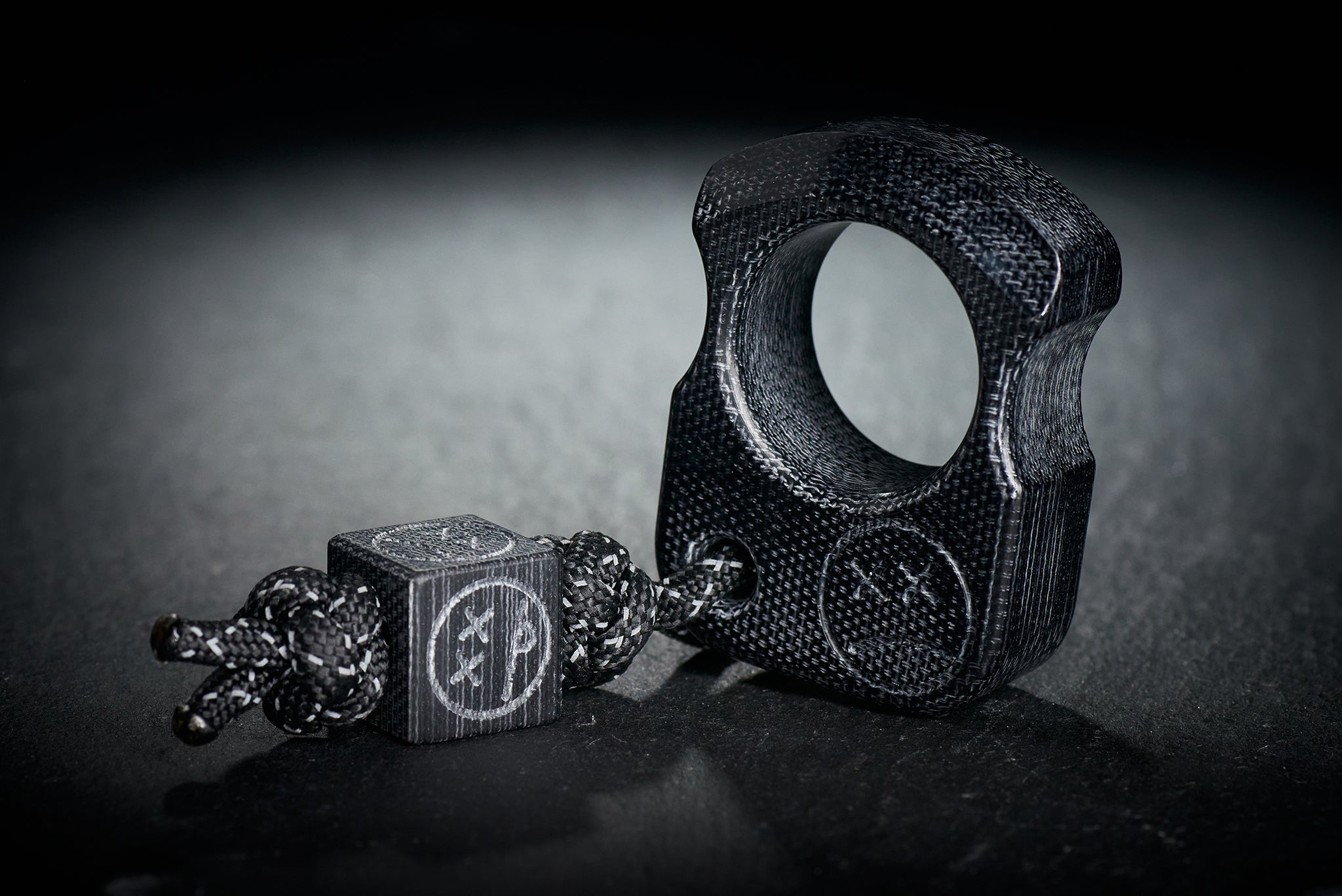 Pocket Art SFK 01 Black Canvas Micarta | Tactical Single Finger Tool