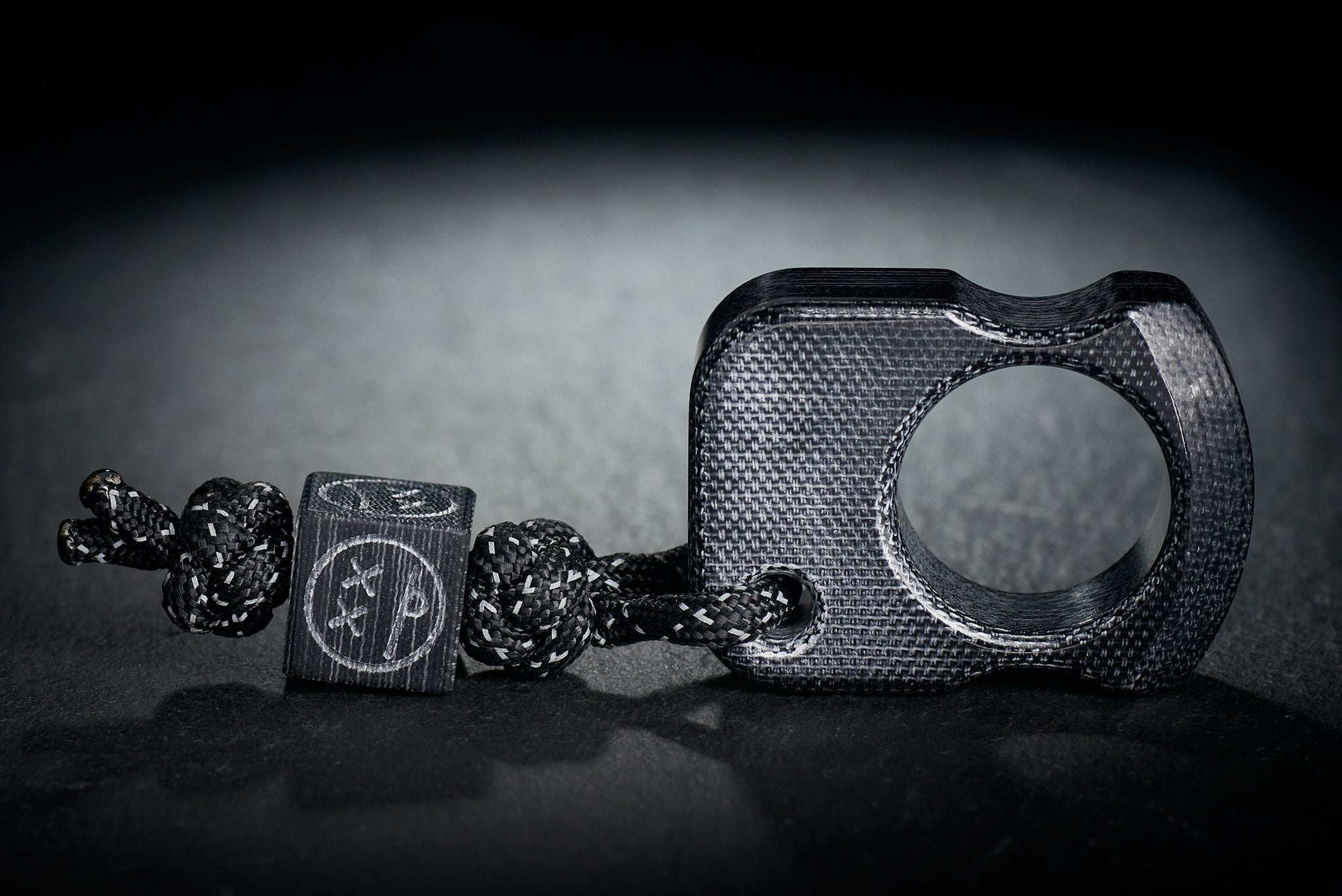 Pocket Art SFK 01 Black Canvas Micarta | Tactical Single Finger Tool