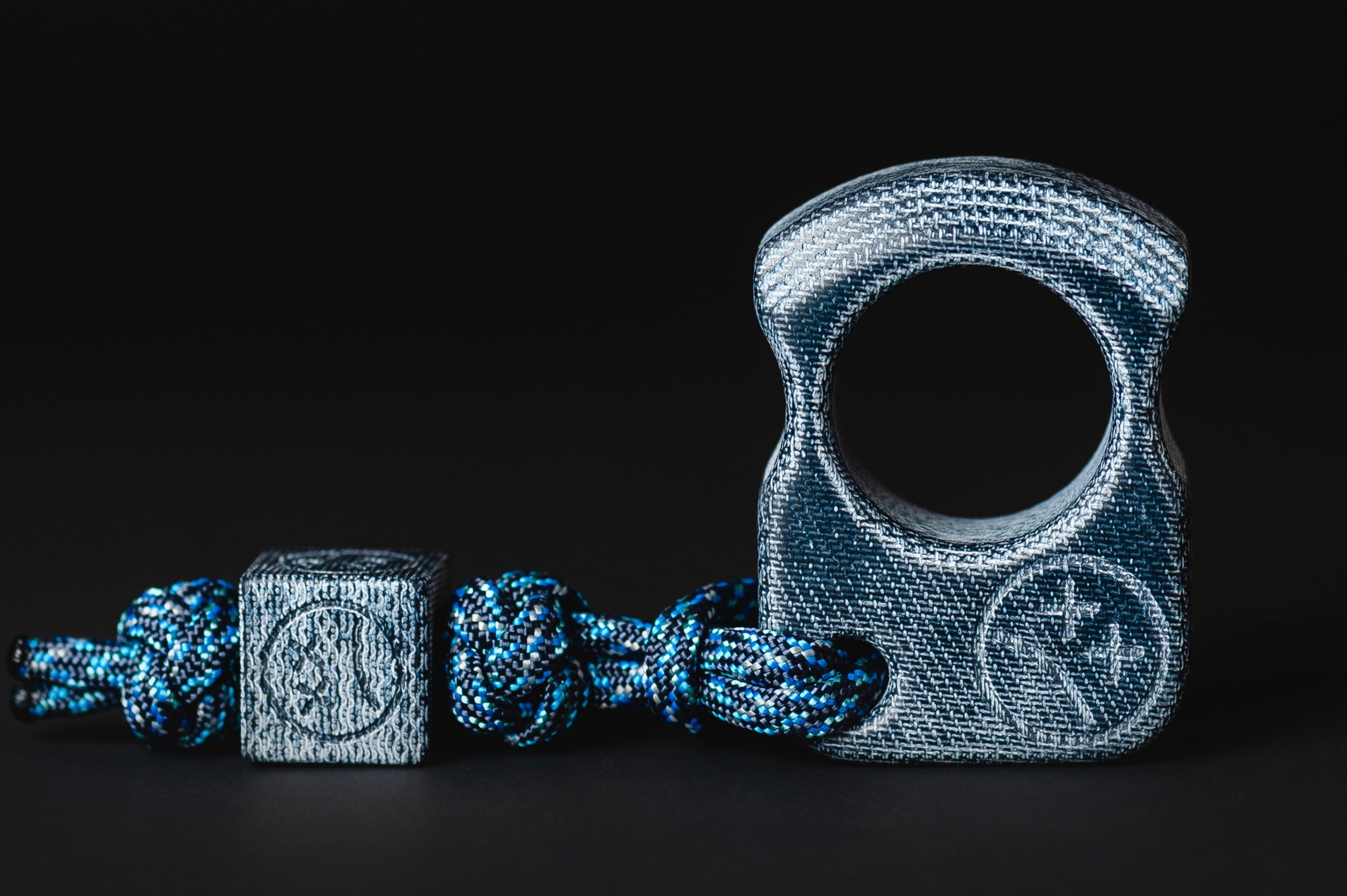 Pocket Art SFK 01 Denim Micarta | Single Finger Keychain Tool Set