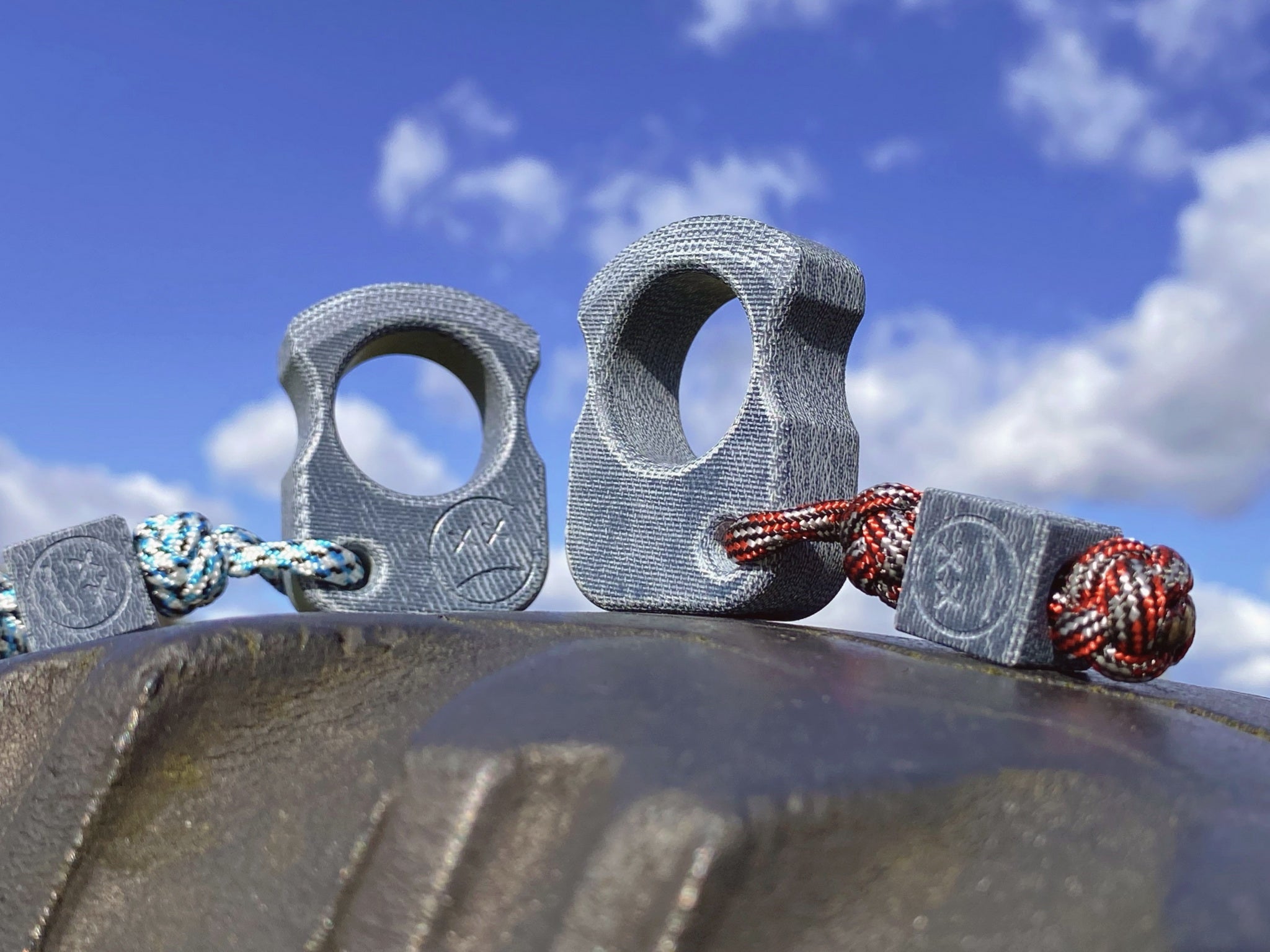 Pocket Art SFK 01 Denim Micarta | Single Finger Keychain Tool Set