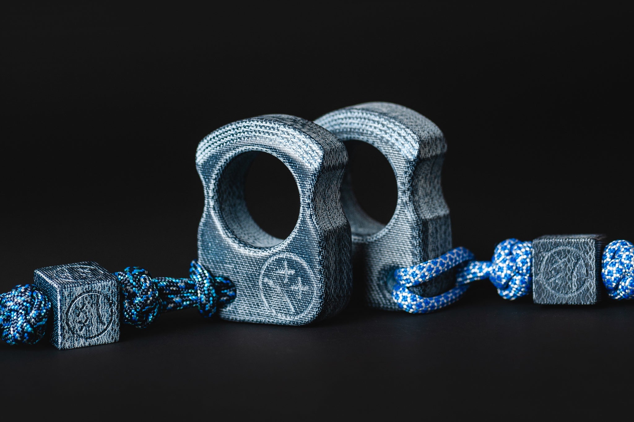 Pocket Art SFK 01 Denim Micarta | Single Finger Keychain Tool Set