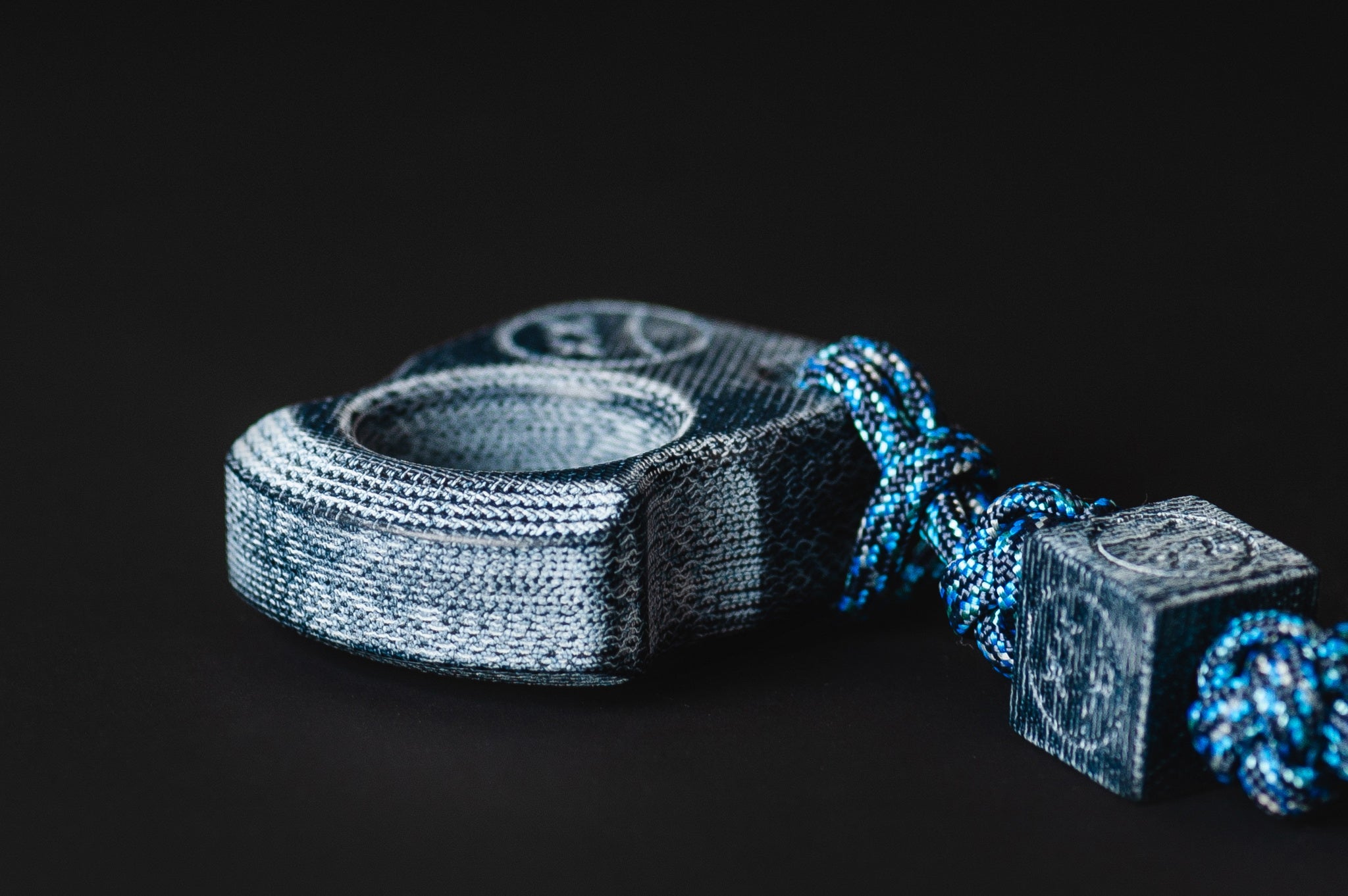 Pocket Art SFK 01 Denim Micarta | Single Finger Keychain Tool Set