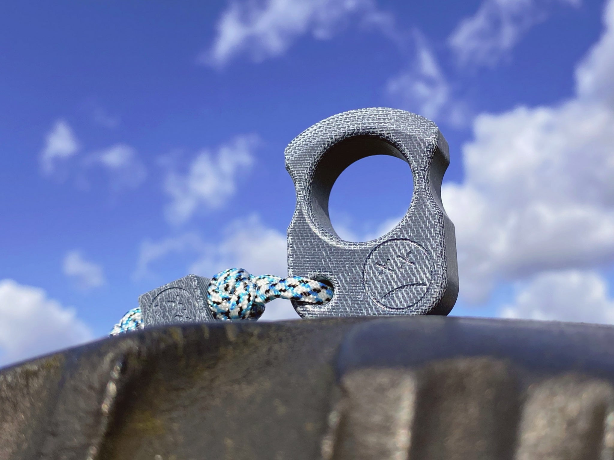 Pocket Art SFK 01 Denim Micarta | Single Finger Keychain Tool Set