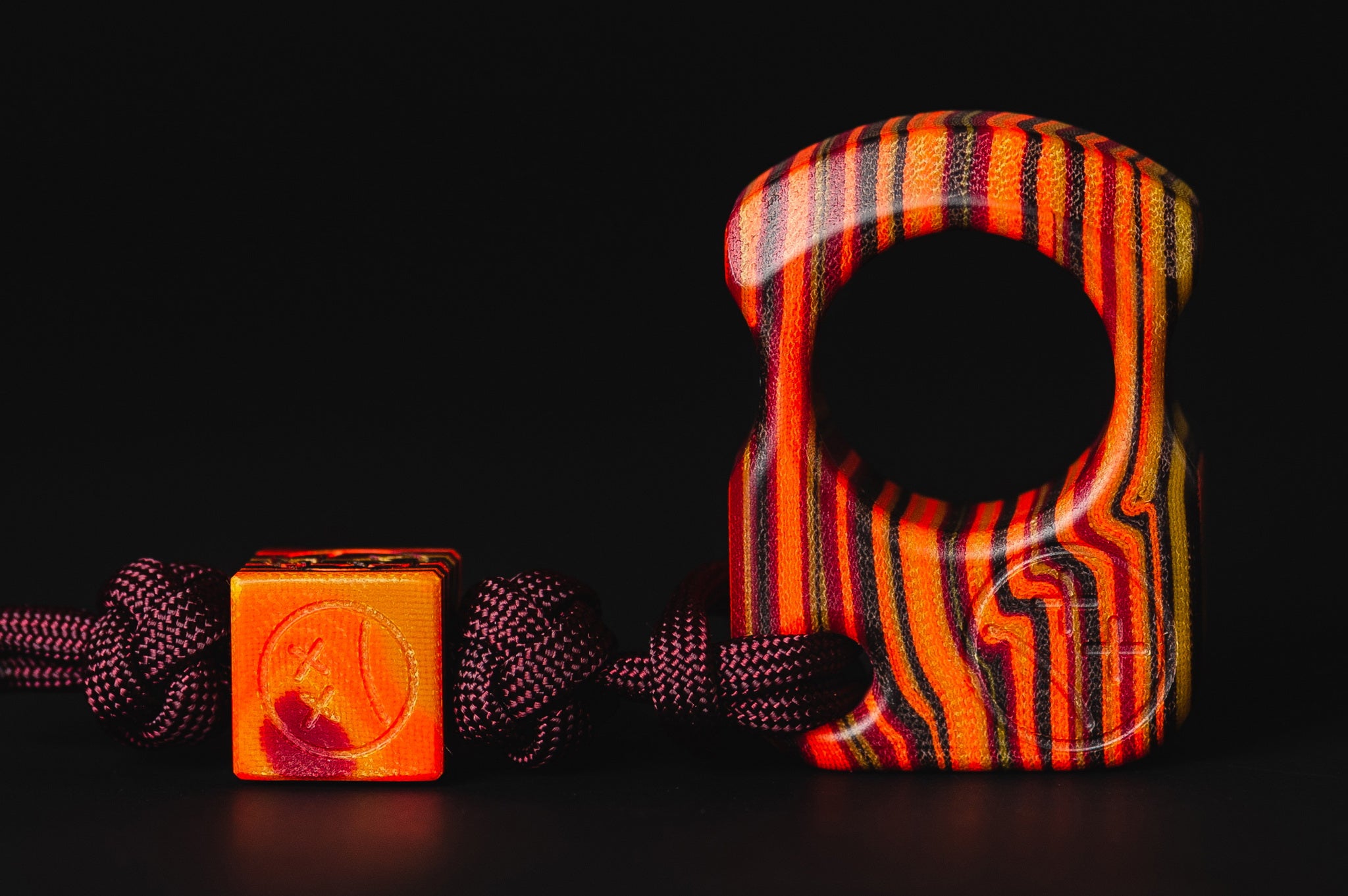 Pocket Art SFK 01 Ginger Micarta | EDC Single Finger Keychain