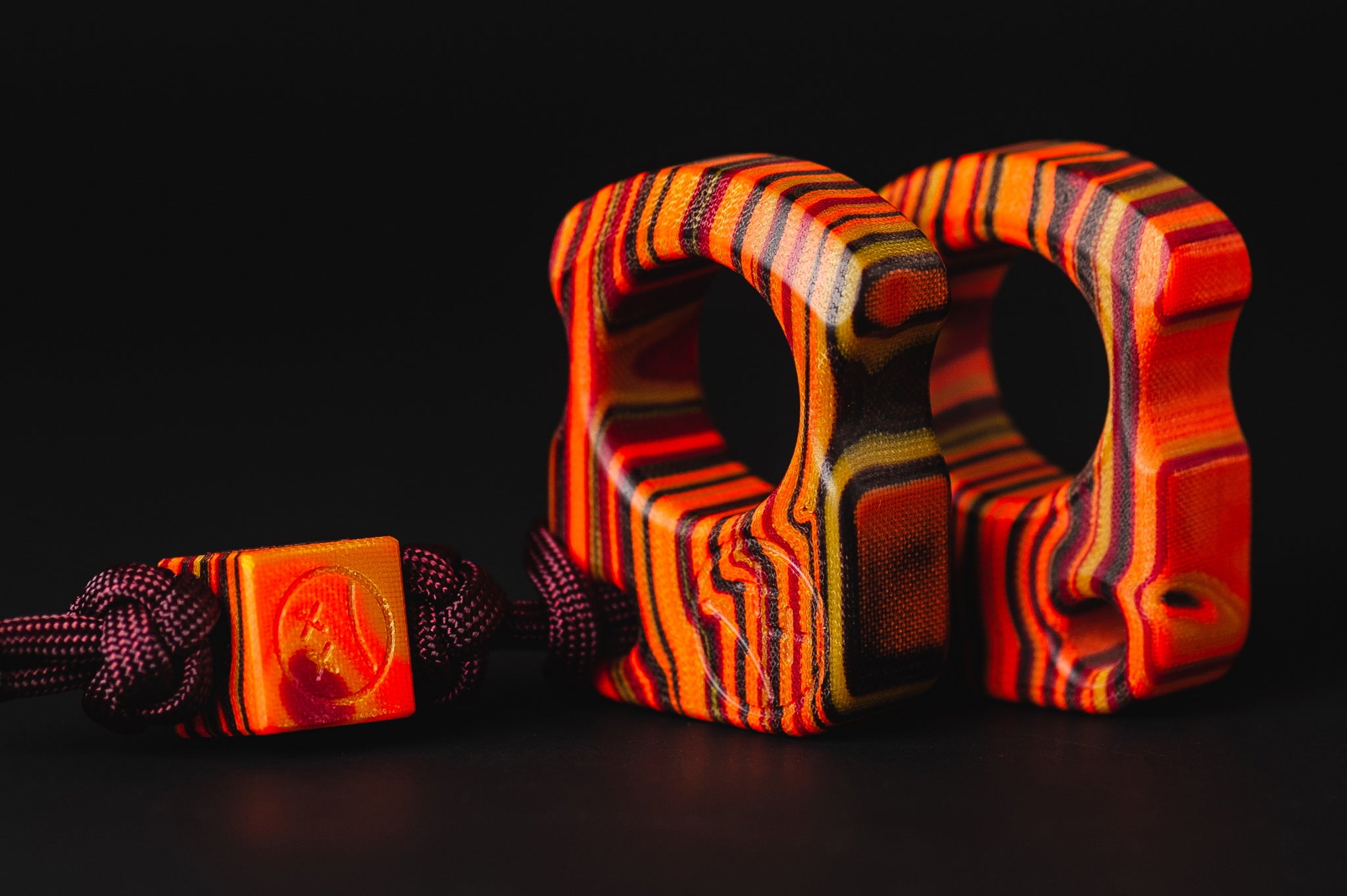 Pocket Art SFK 01 Ginger Micarta | EDC Single Finger Keychain