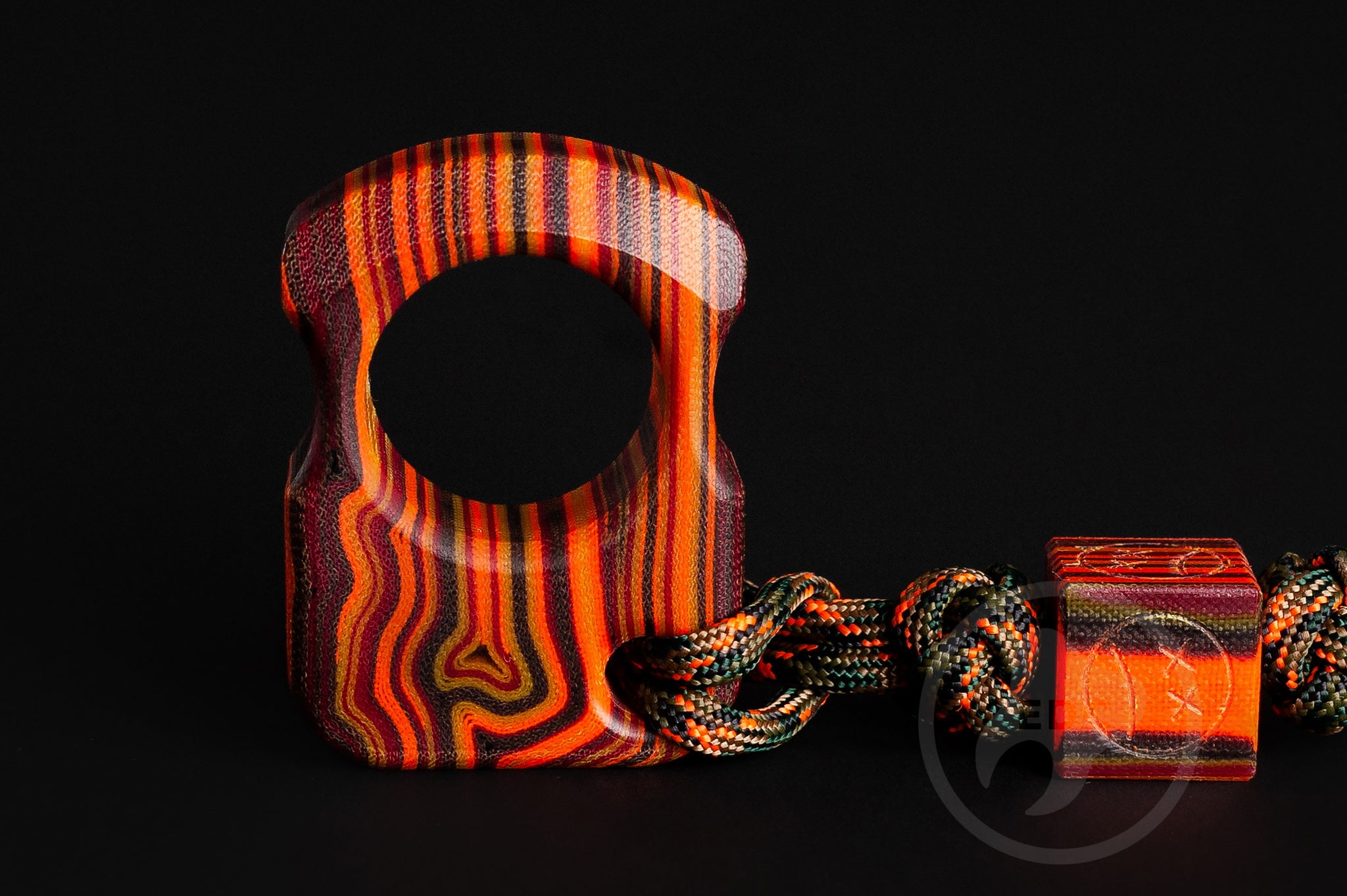 Pocket Art SFK 01 Ginger Micarta | EDC Single Finger Keychain