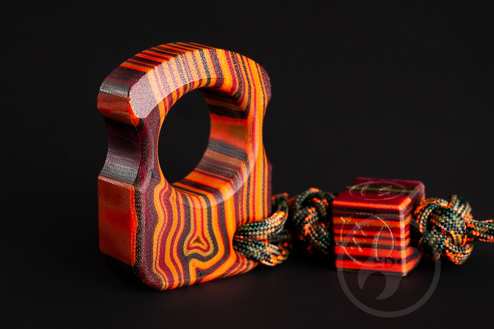 Pocket Art SFK 01 Ginger Micarta | EDC Single Finger Keychain