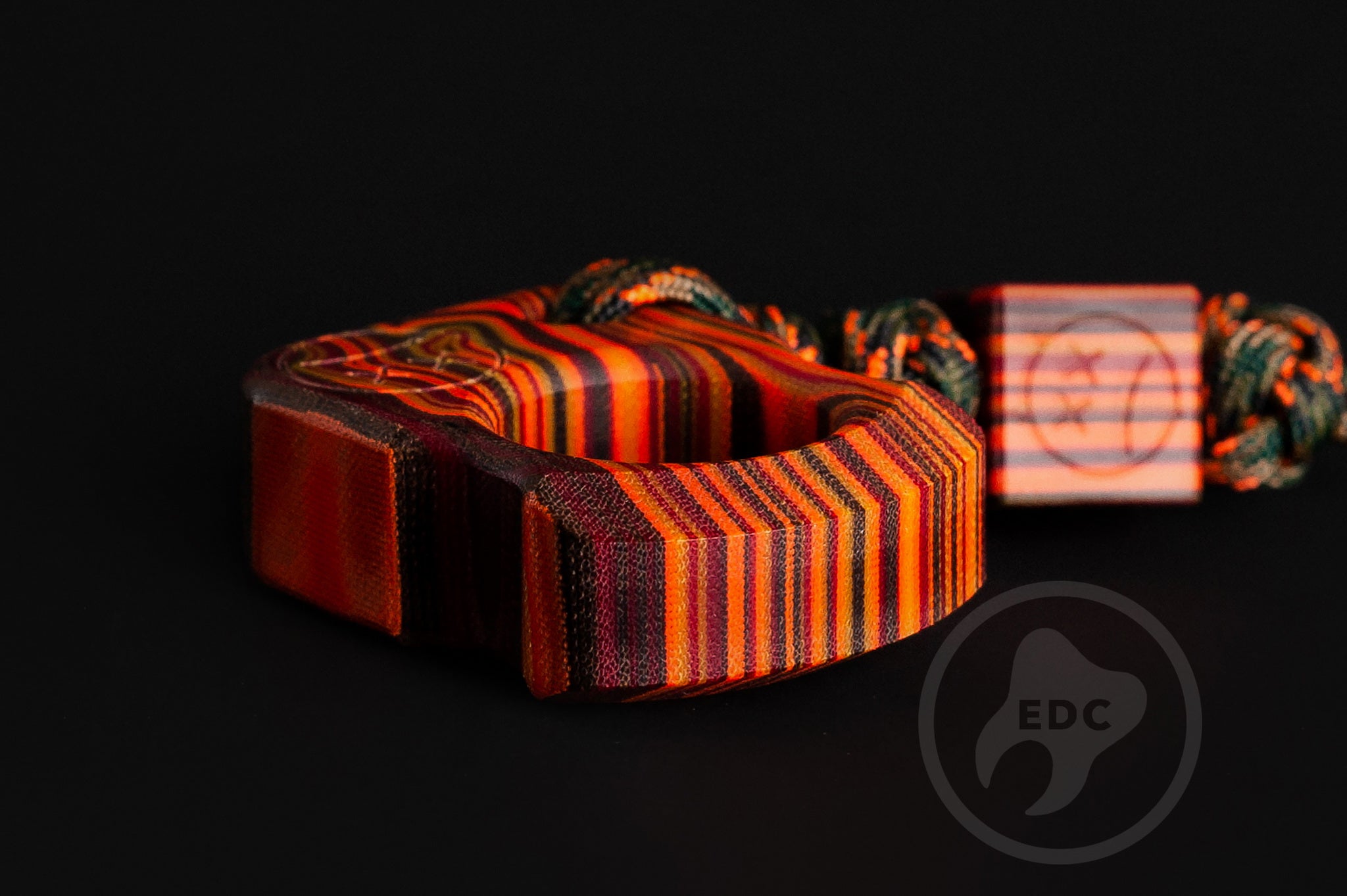 Pocket Art SFK 01 Ginger Micarta | EDC Single Finger Keychain