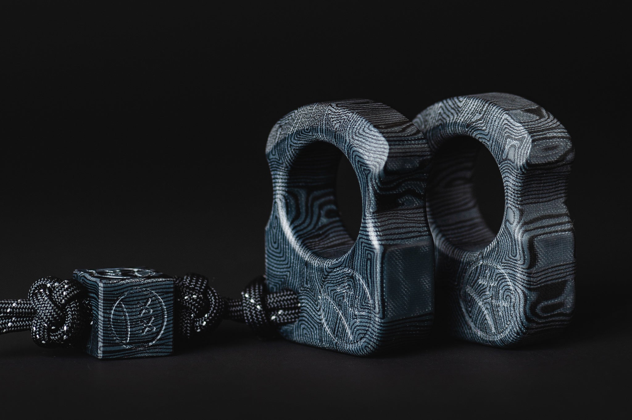 Pocket Art SFK 01 Grey Contoured Micarta | Topographic Texture Tool Set