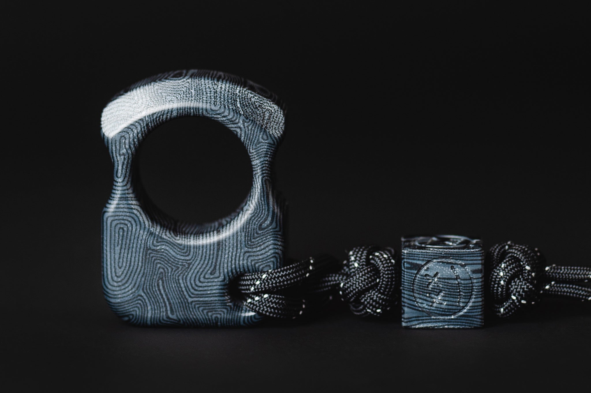 Pocket Art SFK 01 Grey Contoured Micarta | Topographic Texture Tool Set