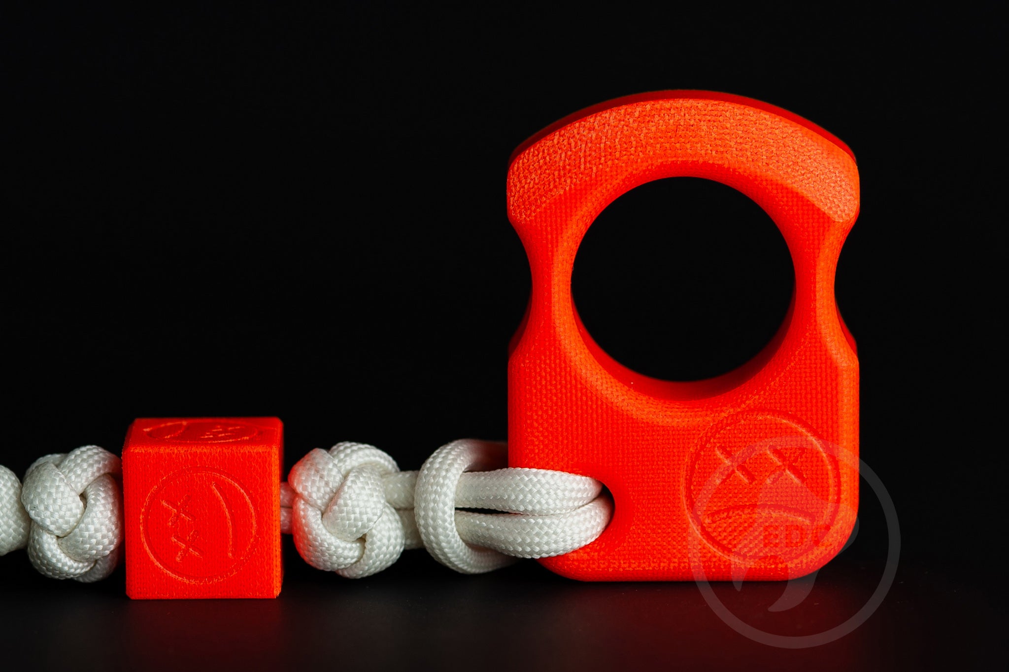 Pocket Art SFK 01 Orange Micarta | High-Visibility Single Finger Keychain