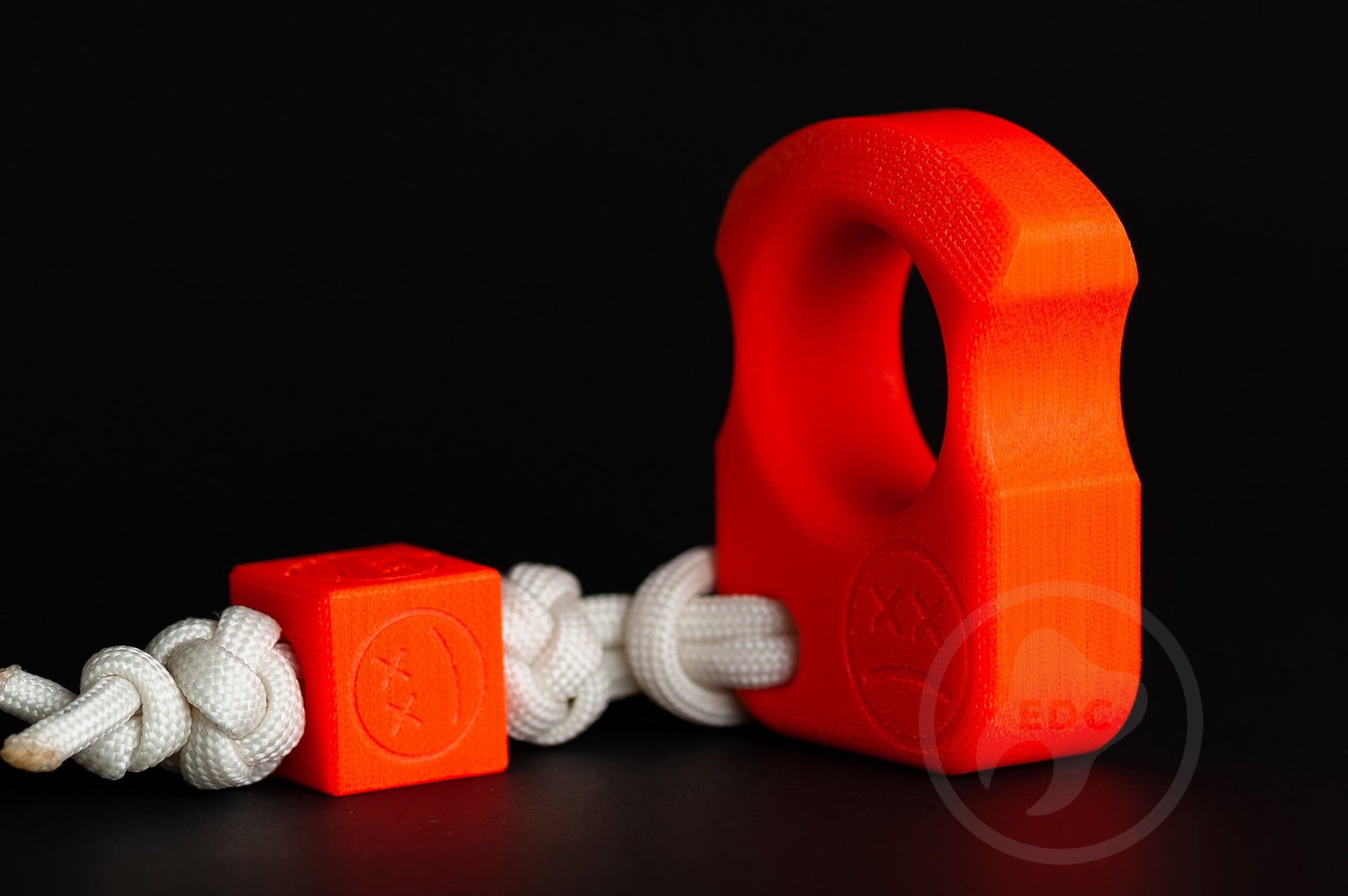 Pocket Art SFK 01 Orange Micarta | High-Visibility Single Finger Keychain