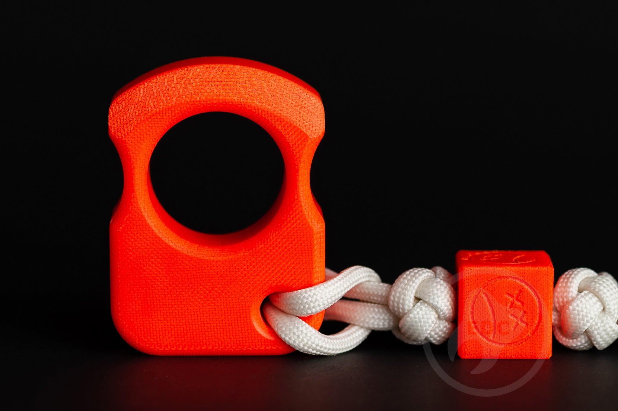 Pocket Art SFK 01 Orange Micarta | High-Visibility Single Finger Keychain