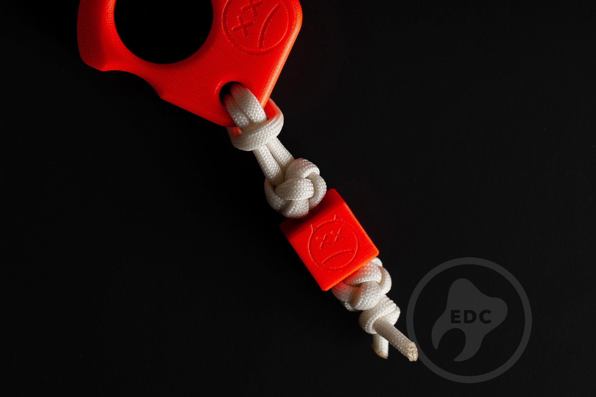 Pocket Art SFK 01 Orange Micarta | High-Visibility Single Finger Keychain