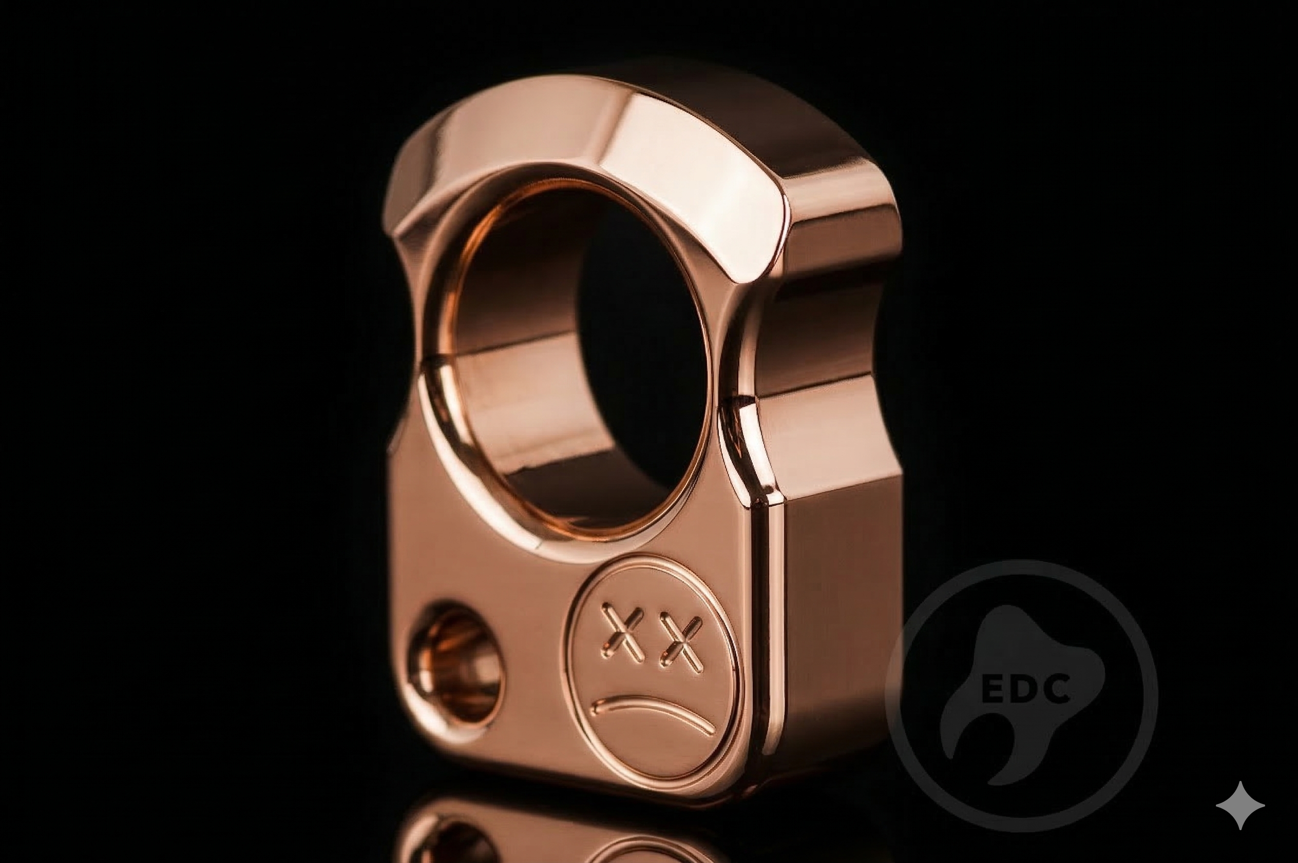 Pocket Art SFK 01 Polished Copper | Single Finger EDC Tool