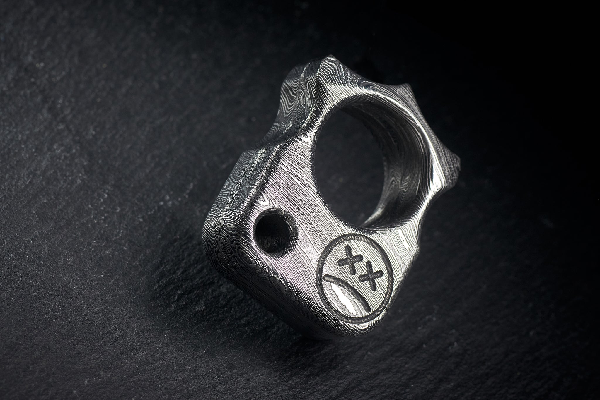 140g heavyweight S03 model forged damascus steel with high-contrast etching