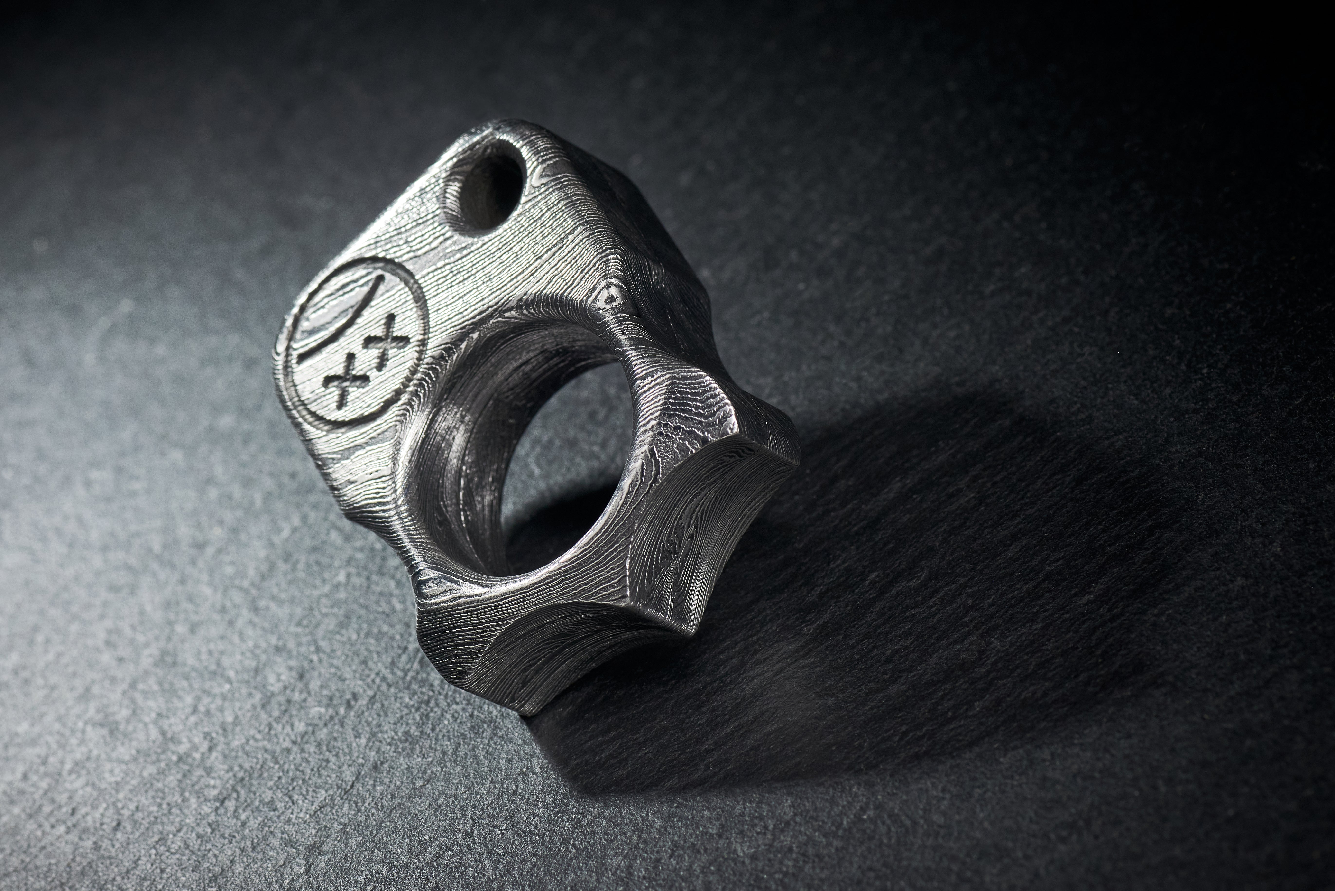 140g heavyweight S03 model forged damascus steel with high-contrast etching-6
