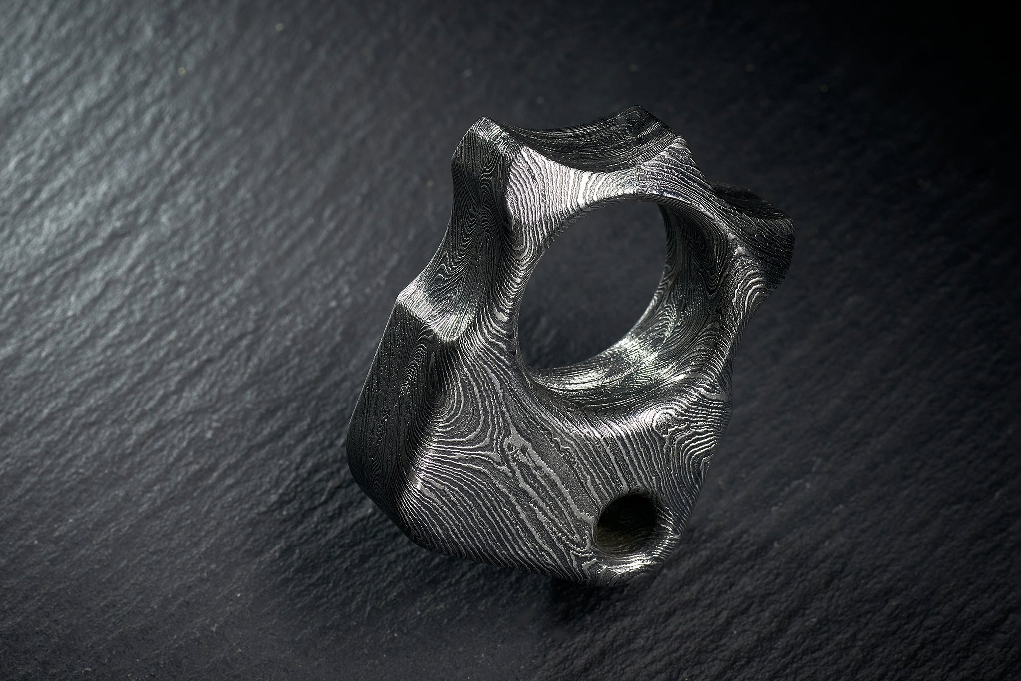 140g heavyweight S03 model forged damascus steel with high-contrast etching-8