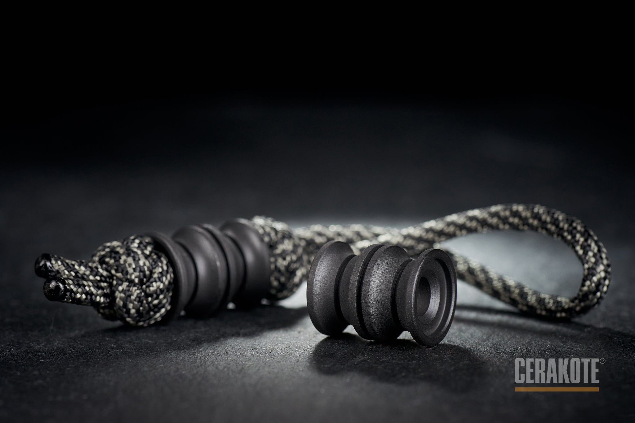 Matte Black Cerakote H-190 Grooved Barrel bead for tactical knives.