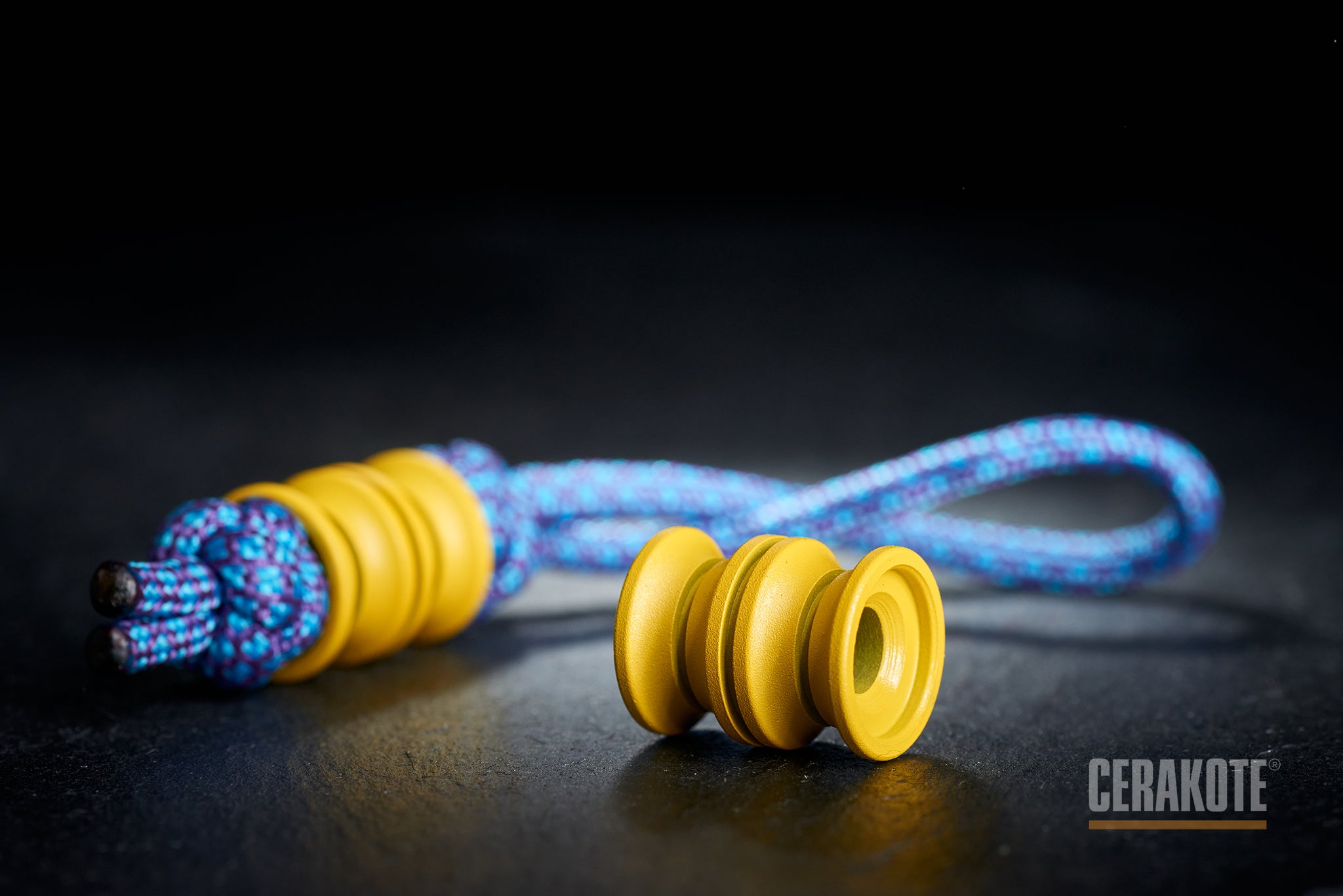 Yellow Cerakote H-144 Titanium Grooved Barrel bead.