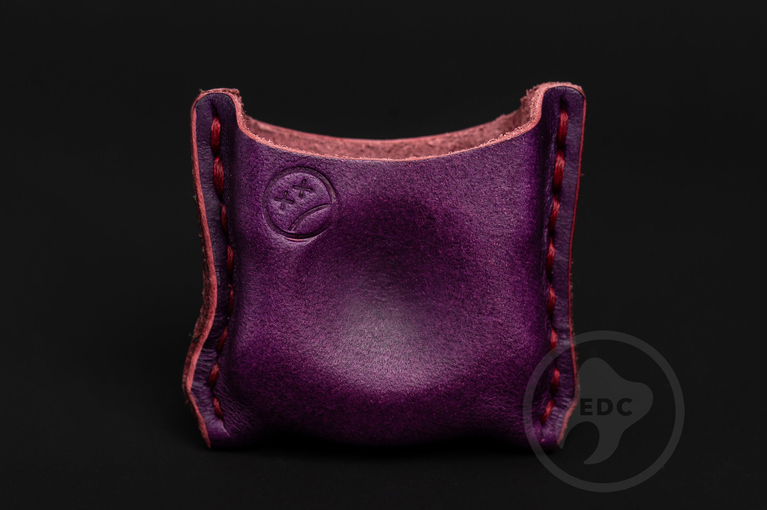 Handmade purple leather EDC pocket organizer Series S01 for gear protection by PocketEDC-4