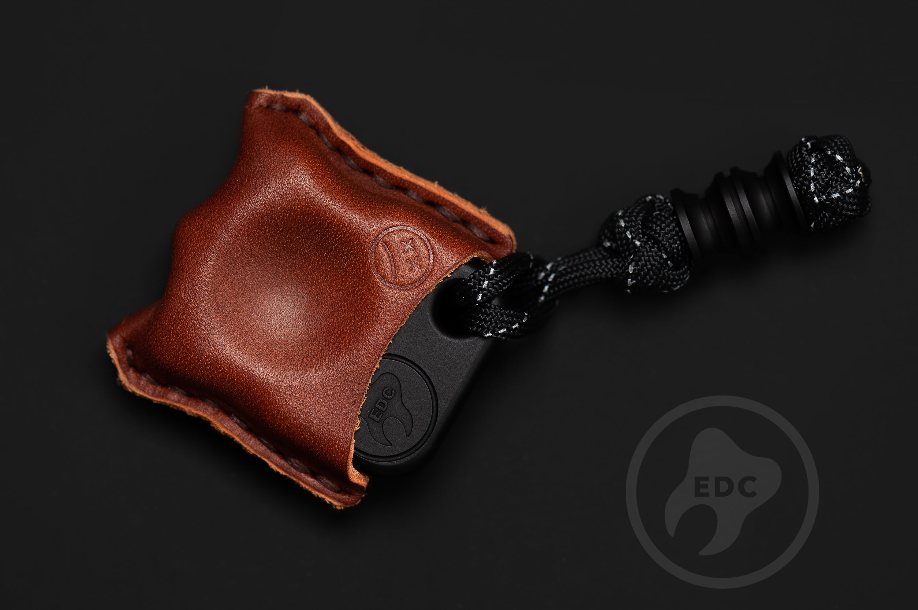 Handmade brown leather EDC pocket organizer Series S03 for gear protection by PocketEDC-2
