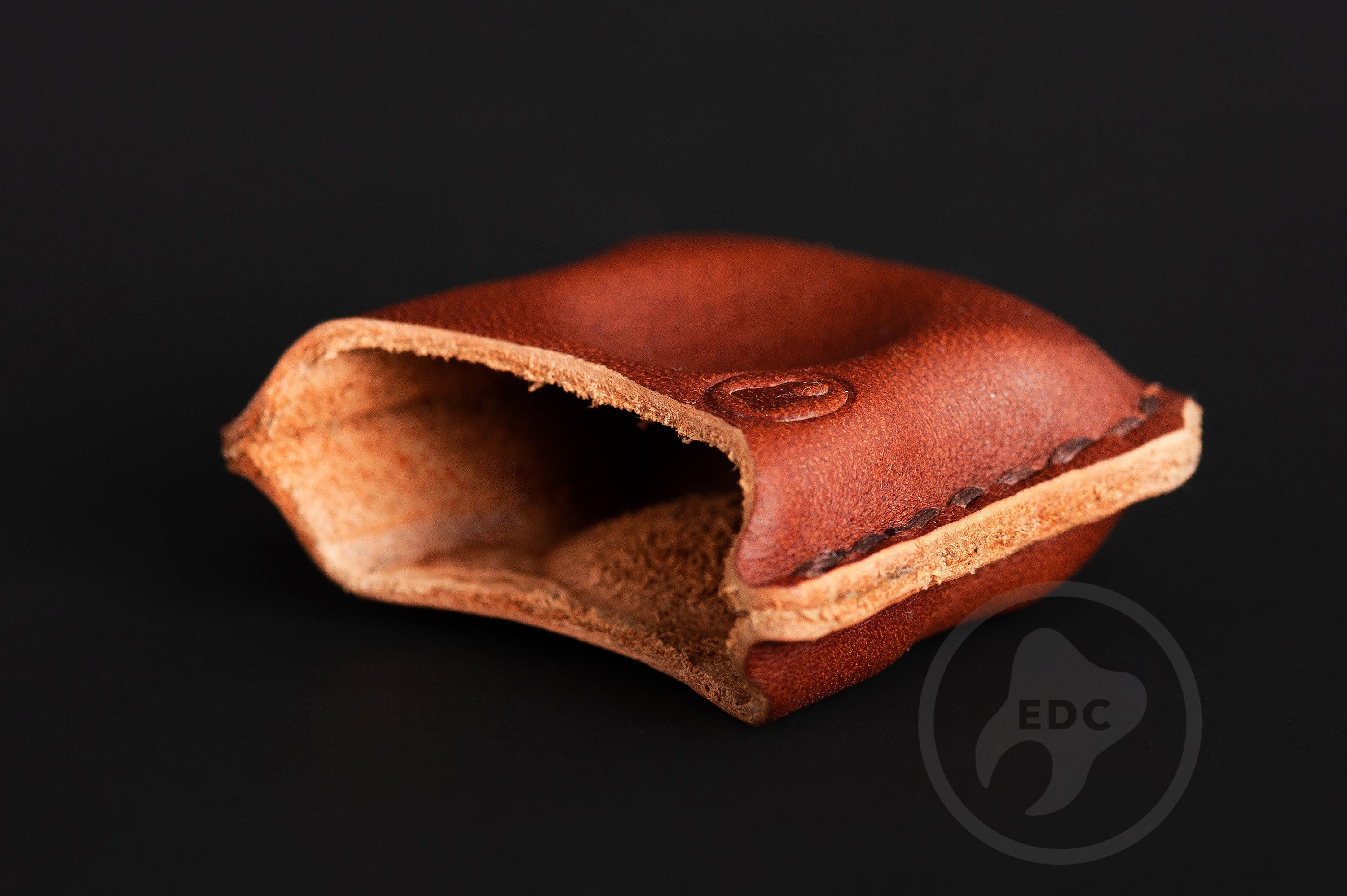 Handmade brown leather EDC pocket organizer Series S03 for gear protection by PocketEDC-5