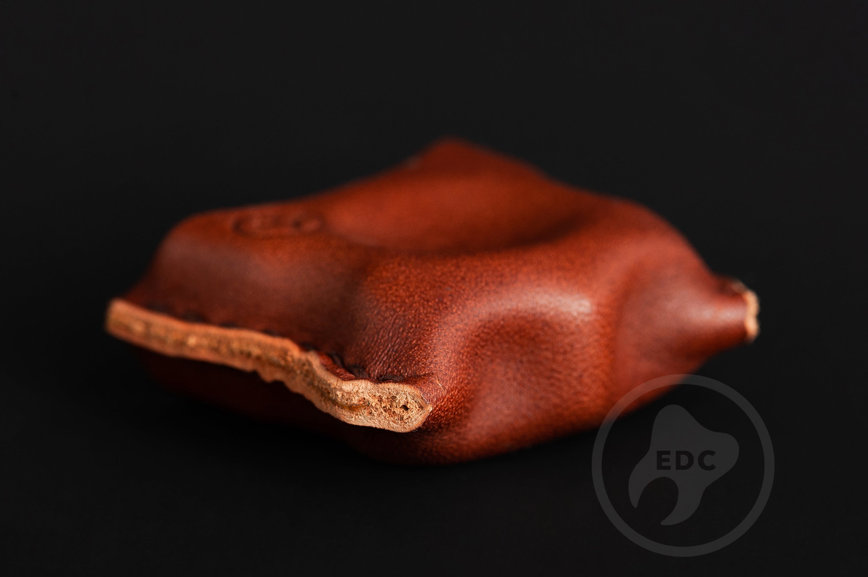 Handmade brown leather EDC pocket organizer Series S03 for gear protection by PocketEDC
